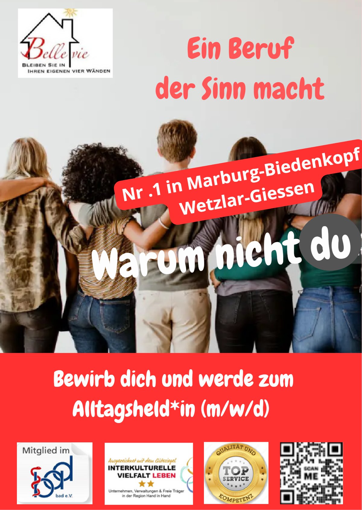 Bewerbungsflyer Belle Vie – Seite 1